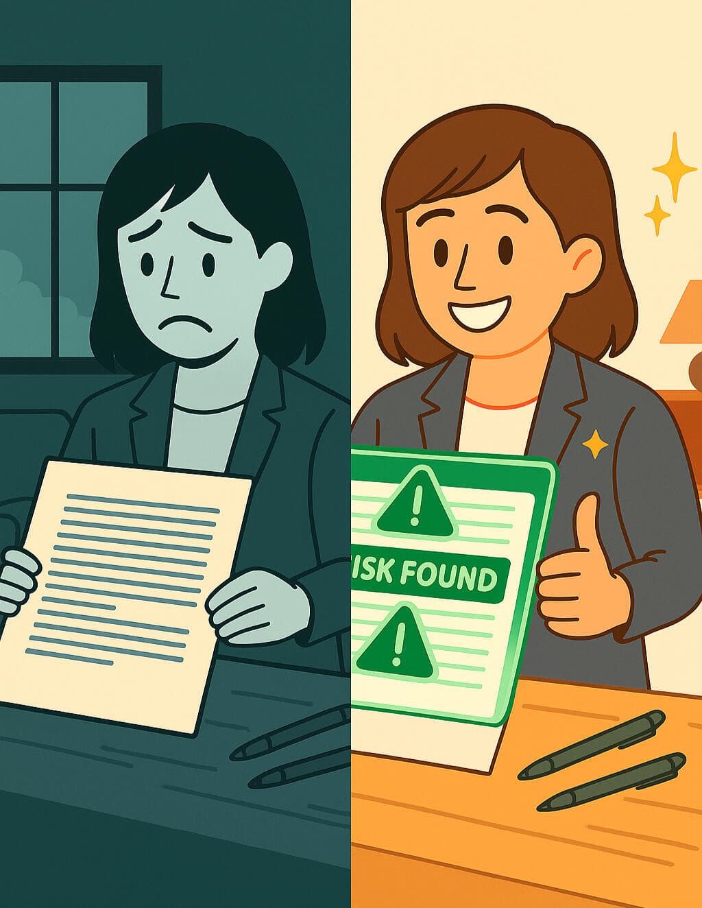 Before and after comparison of insurance analysis process